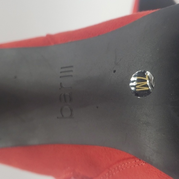 750- Bar lll Women's Knee Boots Asyaf Red Color Size 7 M - Picture 8 of 9